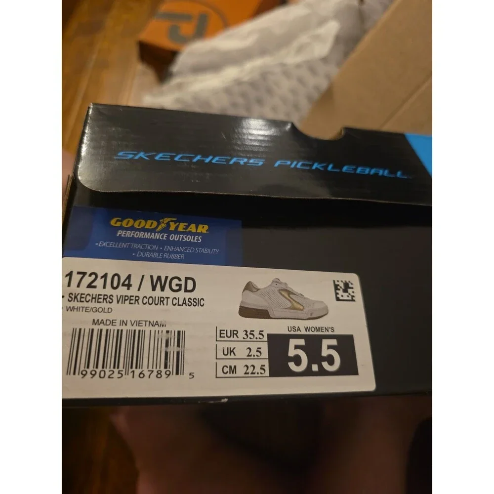 Skechers Viper Court Classic Women's Pickleball Sneaker Size 5.5